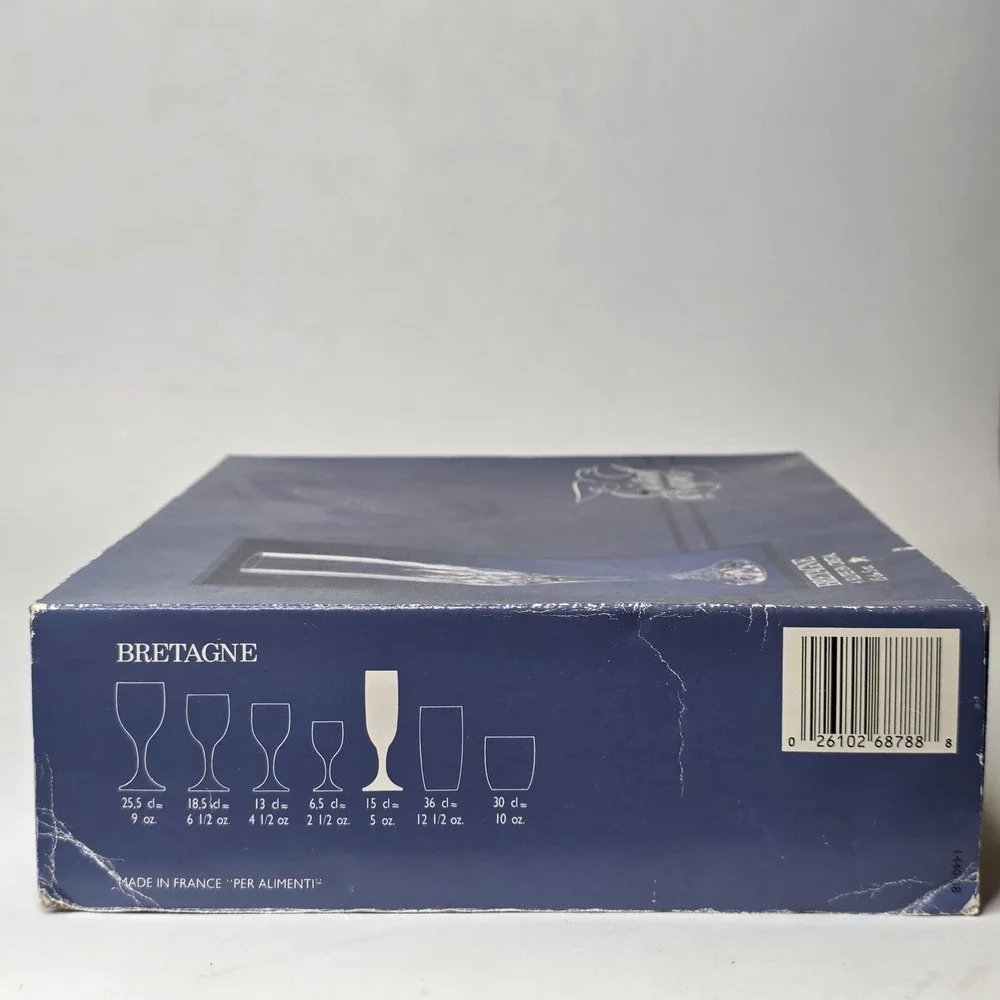 Cristal d'Arques Bretagne Crystal Champagne Flutes 8 1/8